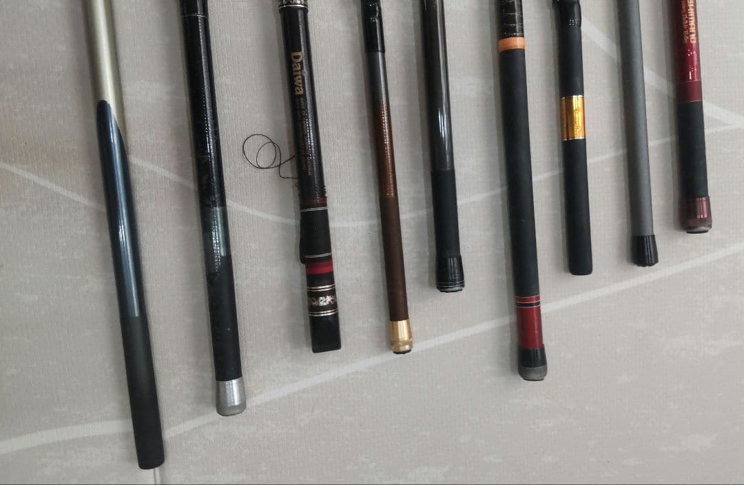 磯竿８本 アオリイカギャフ１本 計 ９本