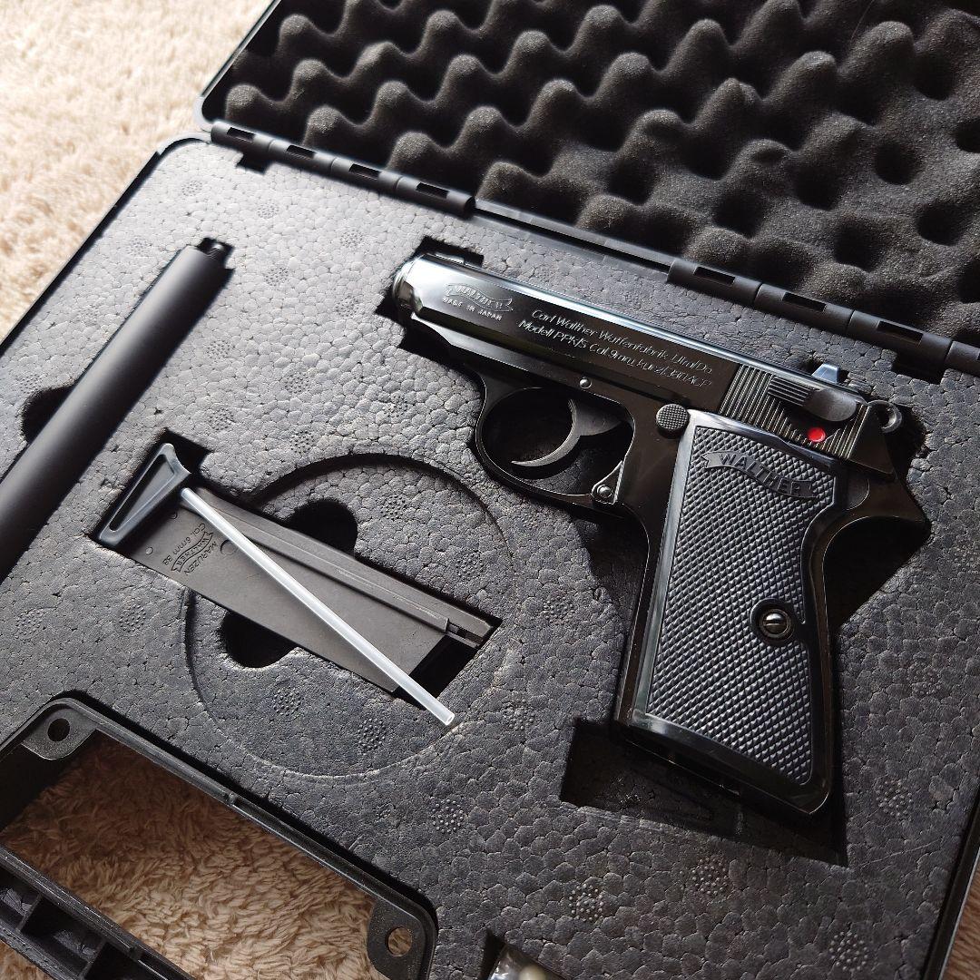 WALTHER PPK/S ブラックメタル ガスガン サイレンサー付