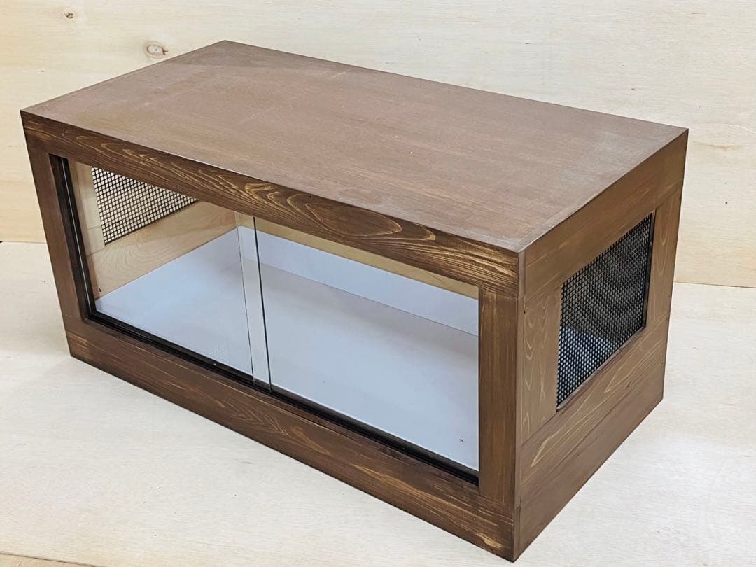 RepBox 木製ケージ　900×450×450　小動物、爬虫類用　ウォルナット