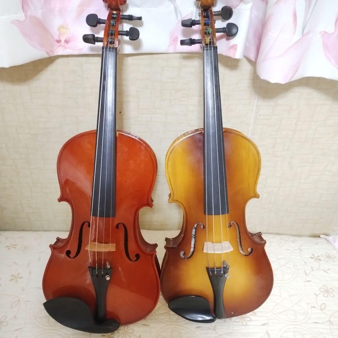 アコースティックバイオリン2本セット 初心者用 4/4