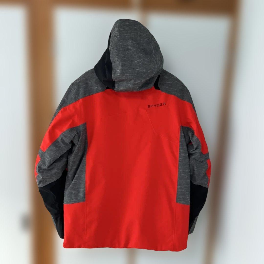 SPYDER フード付きジャケット 赤/グレー