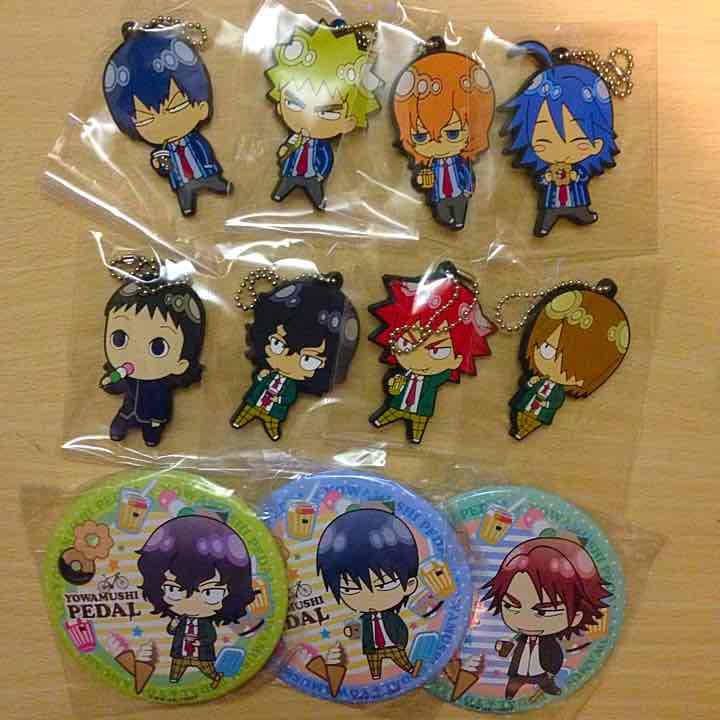 弱ペダ ローソン限定 ラバキー 缶バッジ