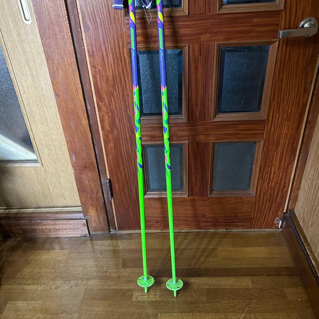 LPA アルペンスキー板 緑色 ポール付き