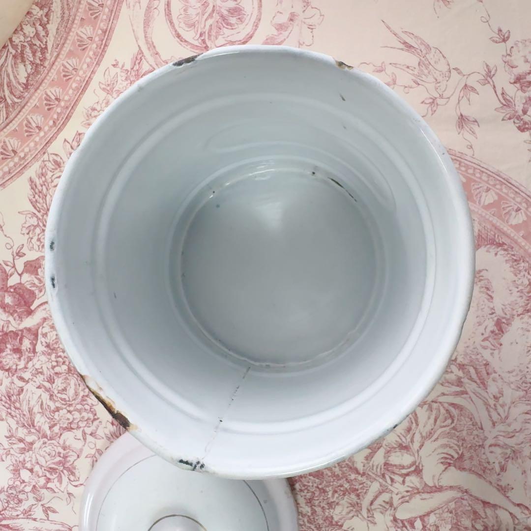 フランス　アンティーク　JAPY社　ホーロー キャニスター　ピンク　ジャピー