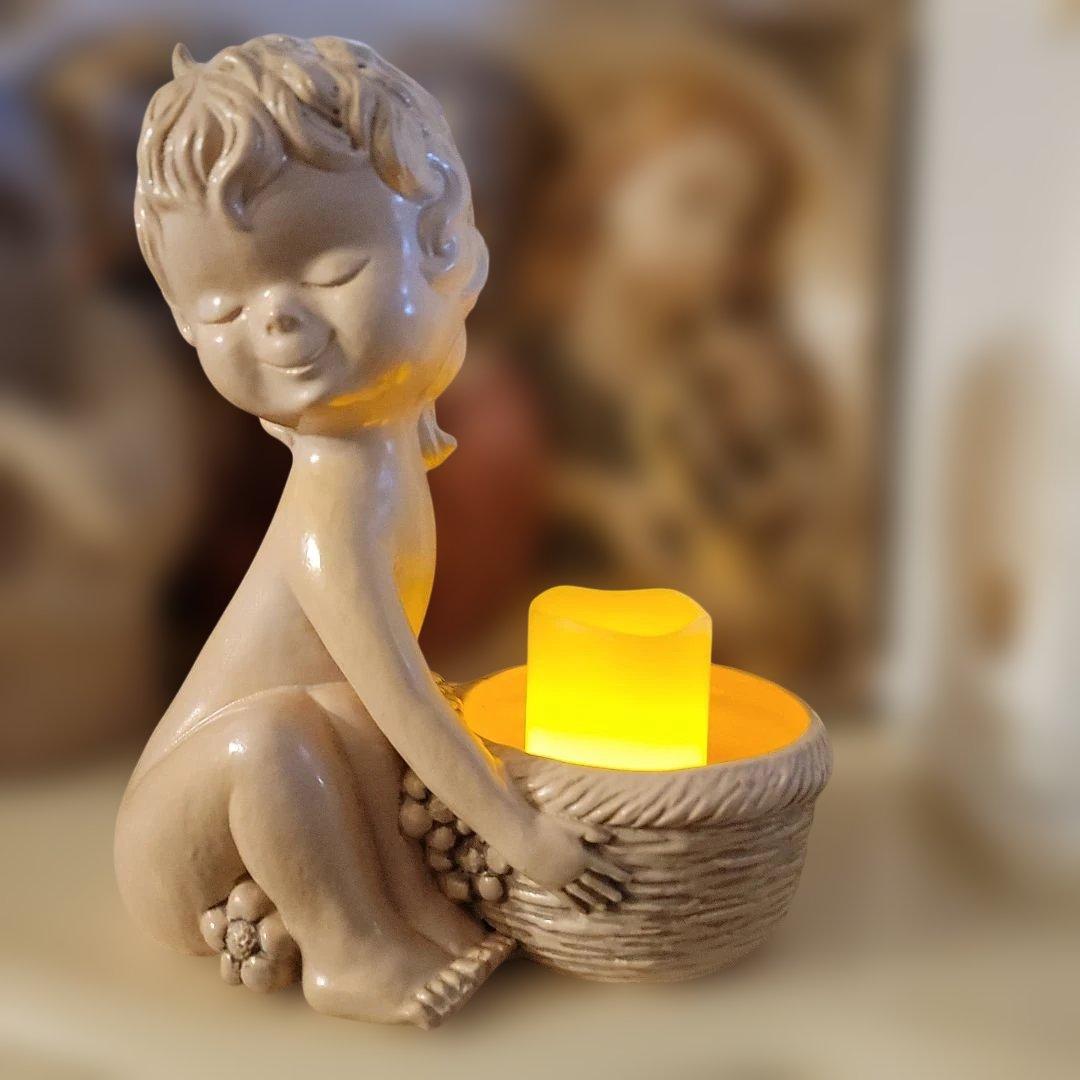 70's　昭和レトロ置物　鉢カバー　プランタースタンド　オブジェ　置物　希少