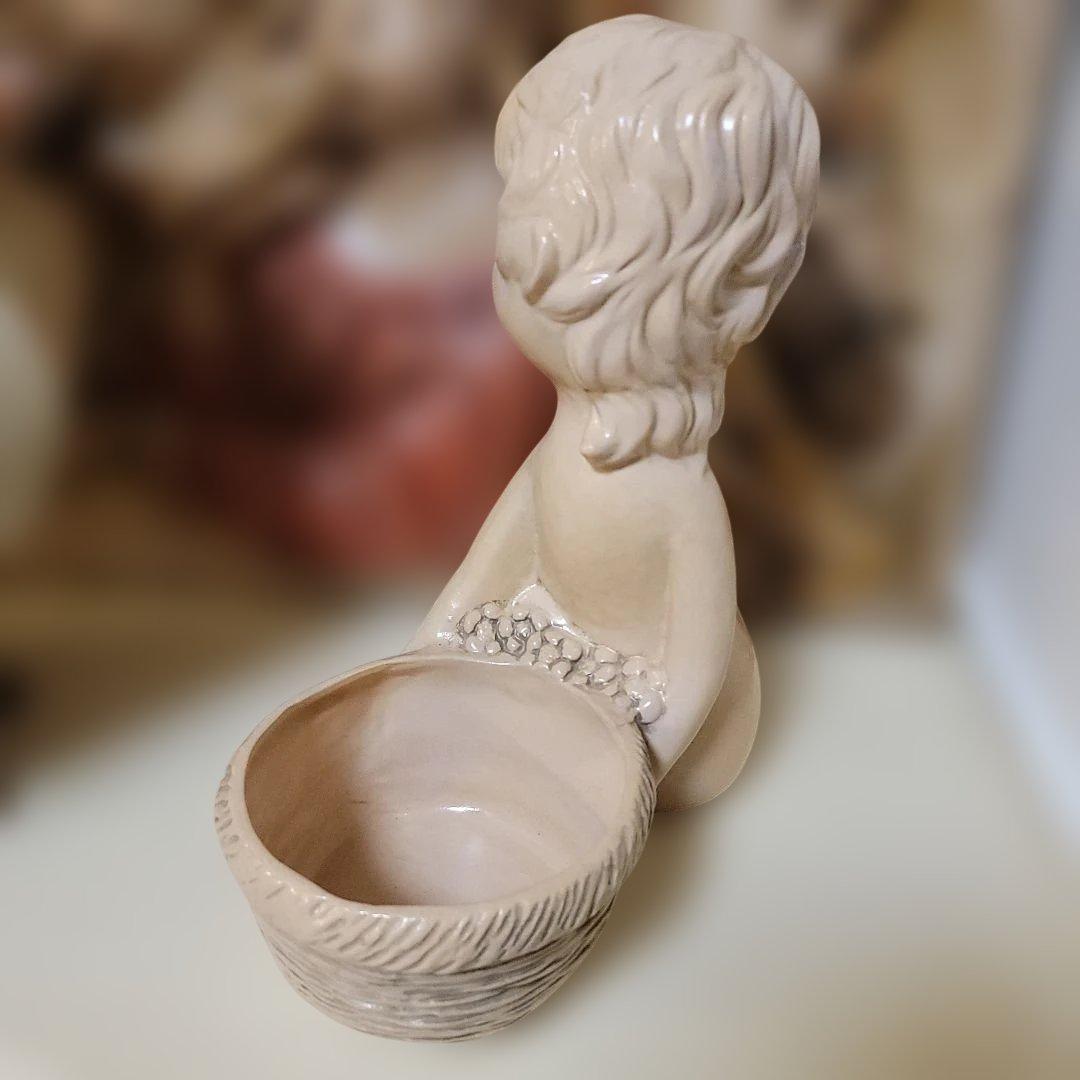 70's　昭和レトロ置物　鉢カバー　プランタースタンド　オブジェ　置物　希少