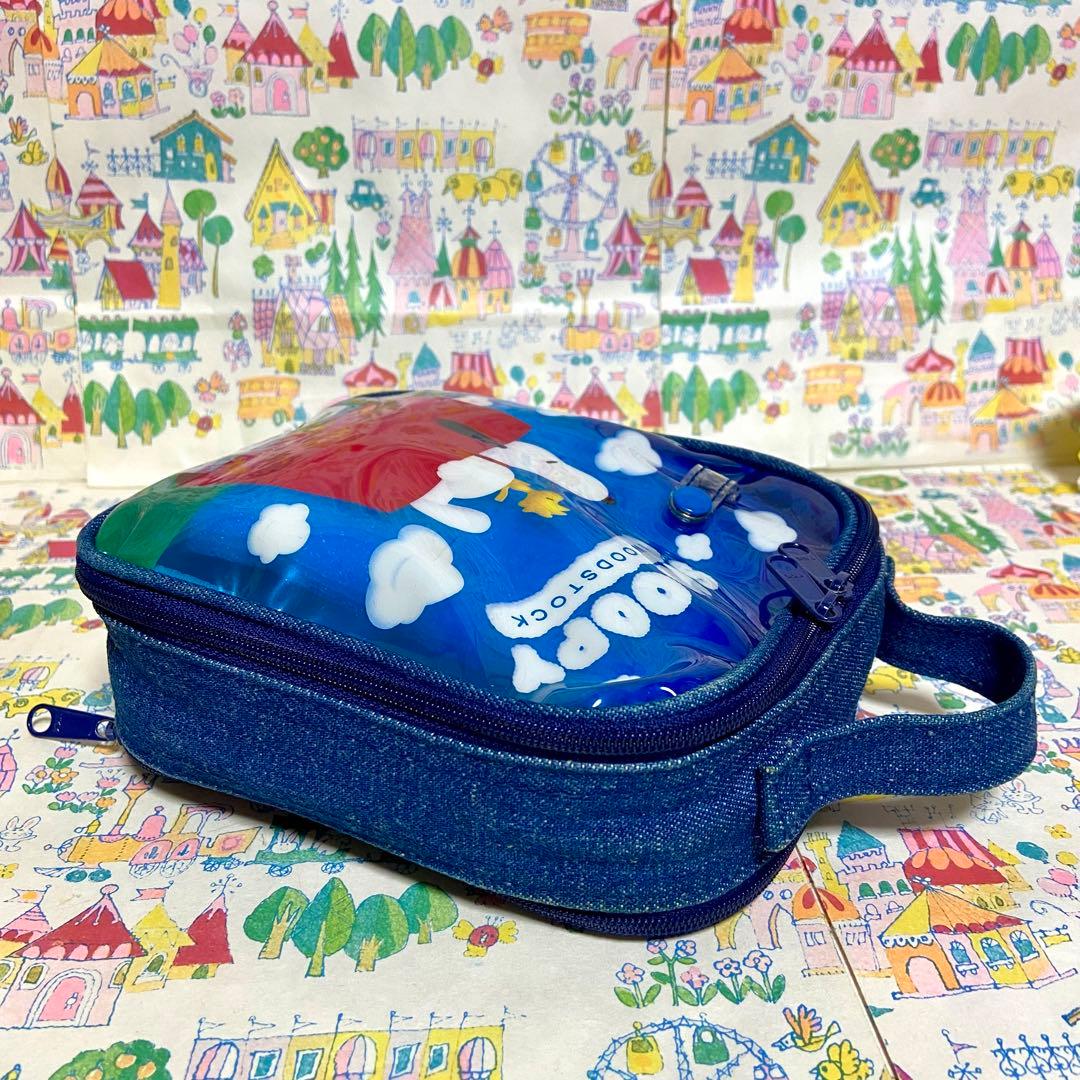 d*7様 平成レトロ スヌーピー ドッグハウス デニム CDケース ビニールポー