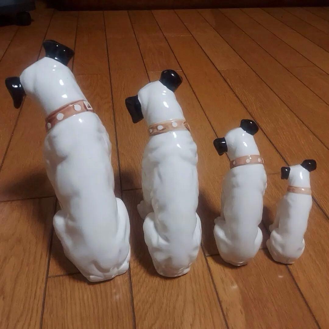 週末値下❗昭和レトロ　ビクター犬　ニッパー君　Victor　陶器　置物　4体