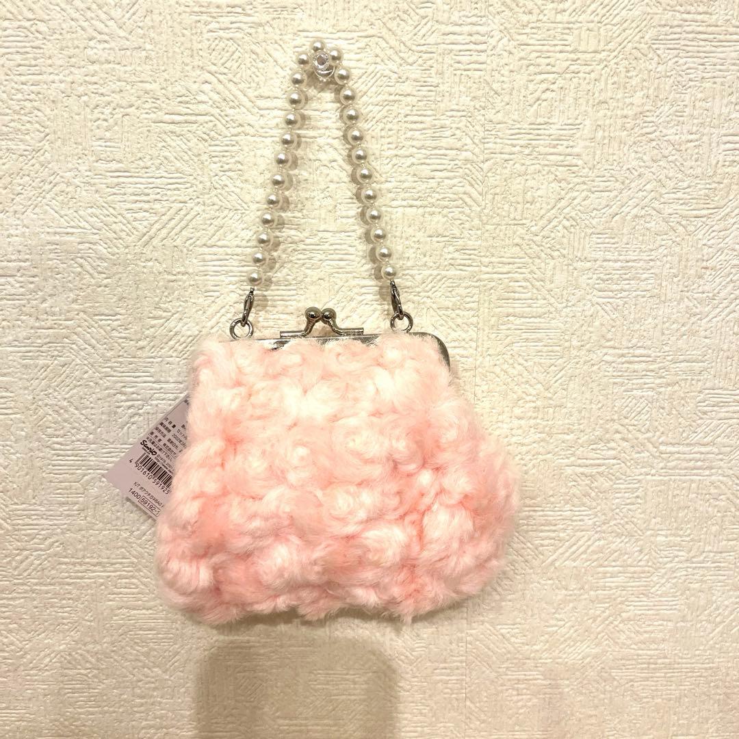 レア！キティ パールふわもこミニバッグ パーティー クリスマス ギフト ピンク