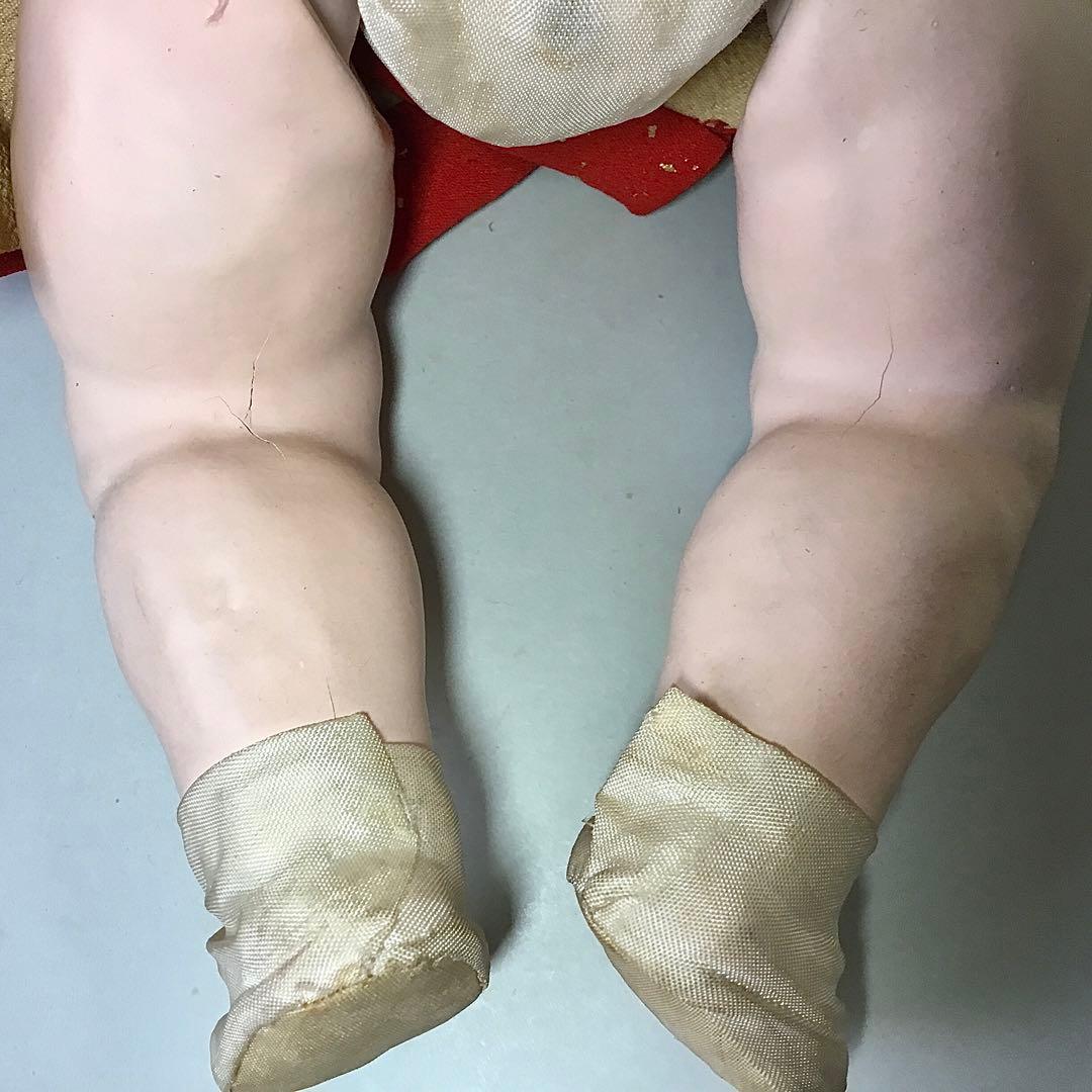 古い人形◆お座り人形◆紙箱入り 抱き人形 昭和レトロ 日本人形