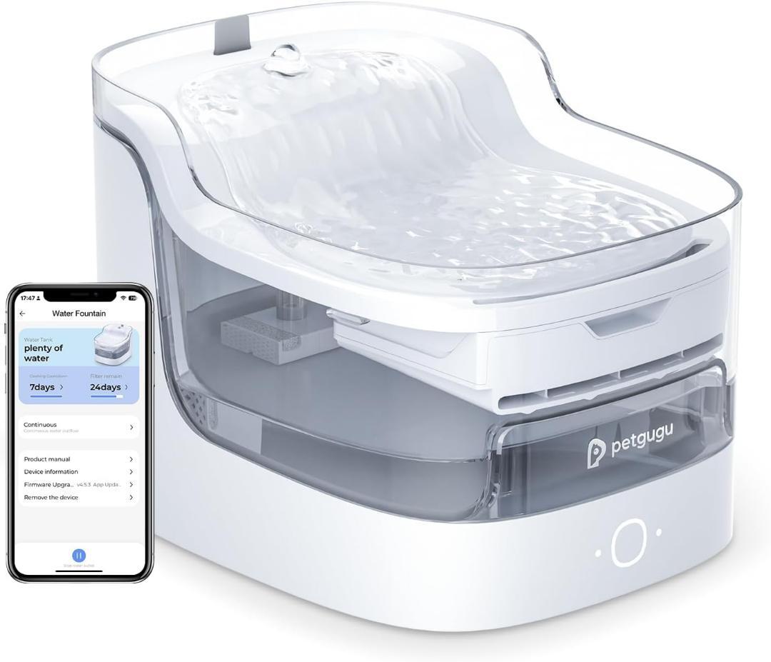 新品・未開封 Petgugu PFL1 WiFiペット用自動給水器/アプリ・2L
