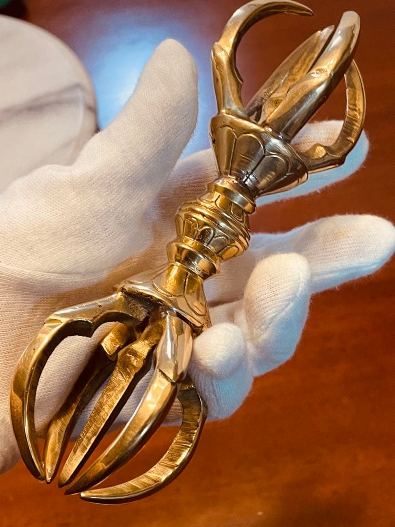 日本式 新品 未使用 送料無料 五鈷杵　バジュラ　ドルジェ　密教法具 16㎝