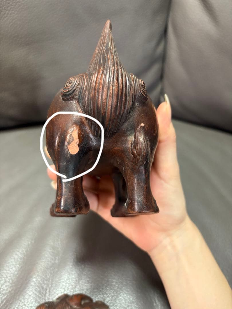 獅子　香炉　置物