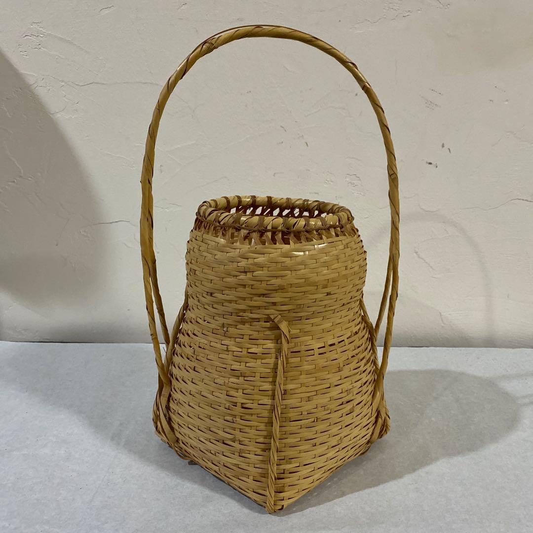 茶道具　竹籠　方円籠　即中斎好み　菁竹作