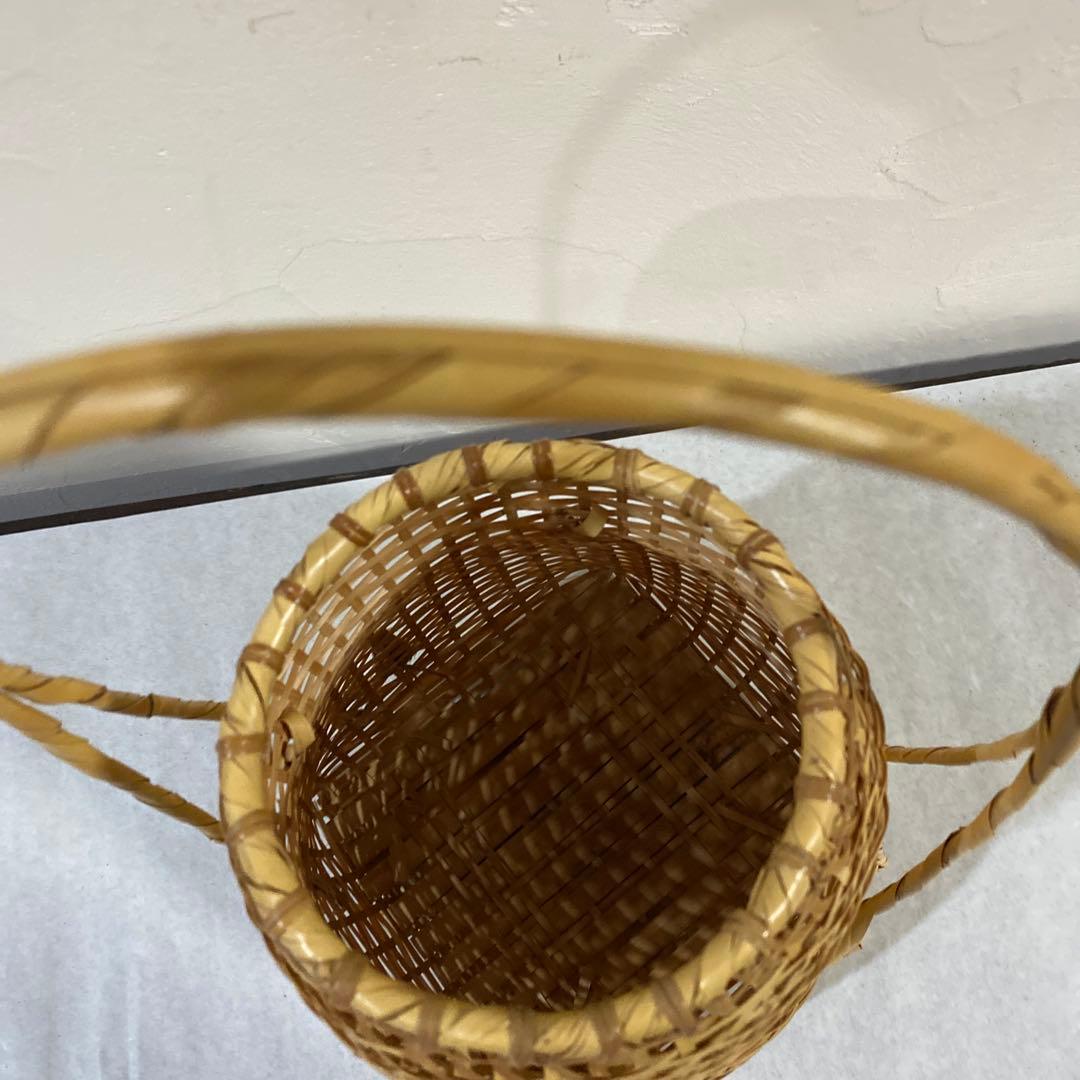 茶道具　竹籠　方円籠　即中斎好み　菁竹作