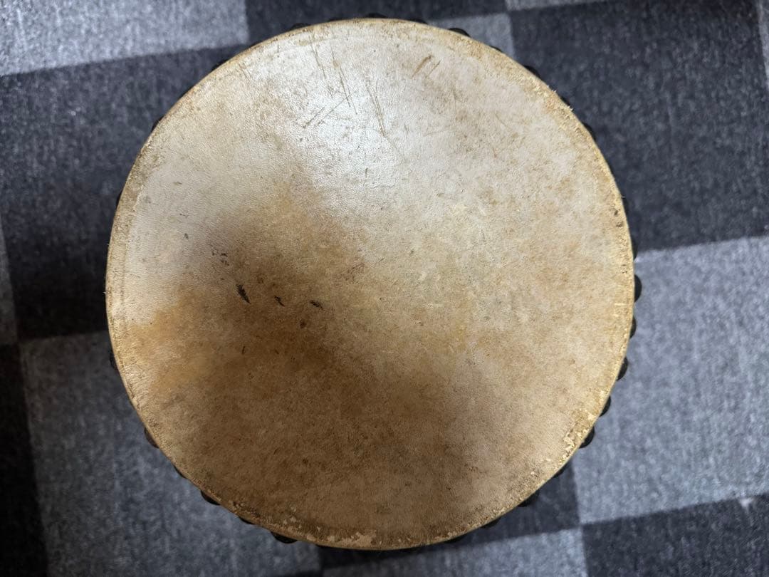 中古　￼囃子　木製 和太鼓 胴40cm 打面両方24.5cm 皮の破れなし