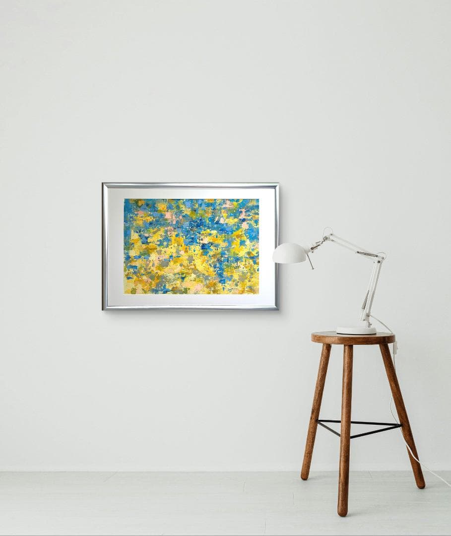 イン・ザ・パラダイス / 抽象画 77×56㎝ B2 額縁セット 原画 モダン