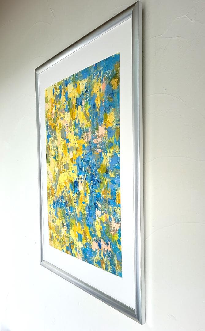 イン・ザ・パラダイス / 抽象画 77×56㎝ B2 額縁セット 原画 モダン