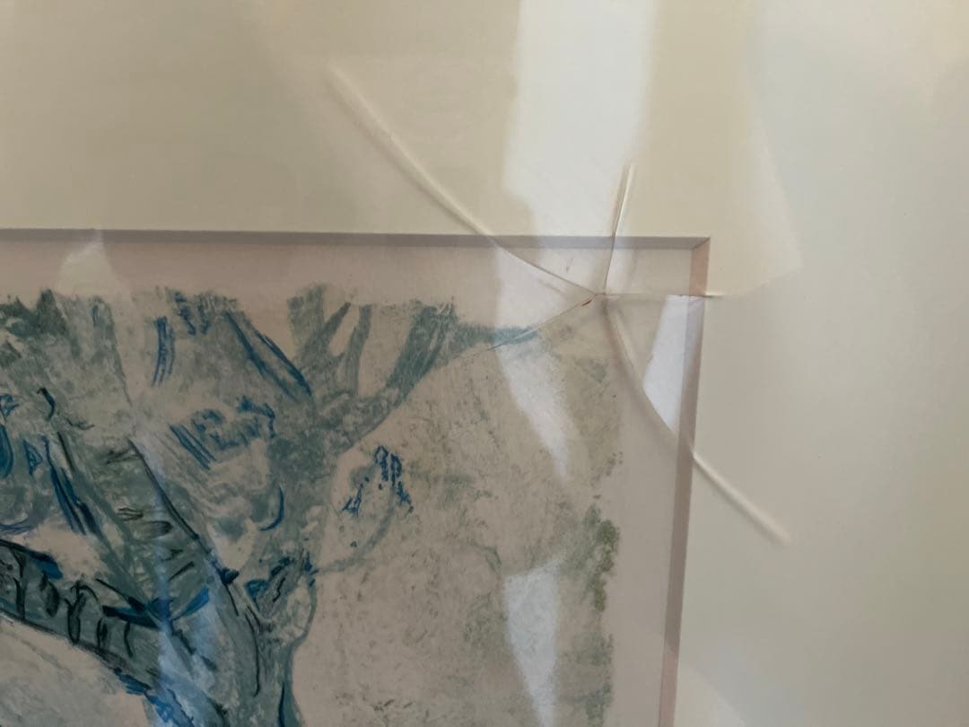 アンティーク　真作　ベルナール シャロワ作　リトルグラフ　直筆サイン　水彩画