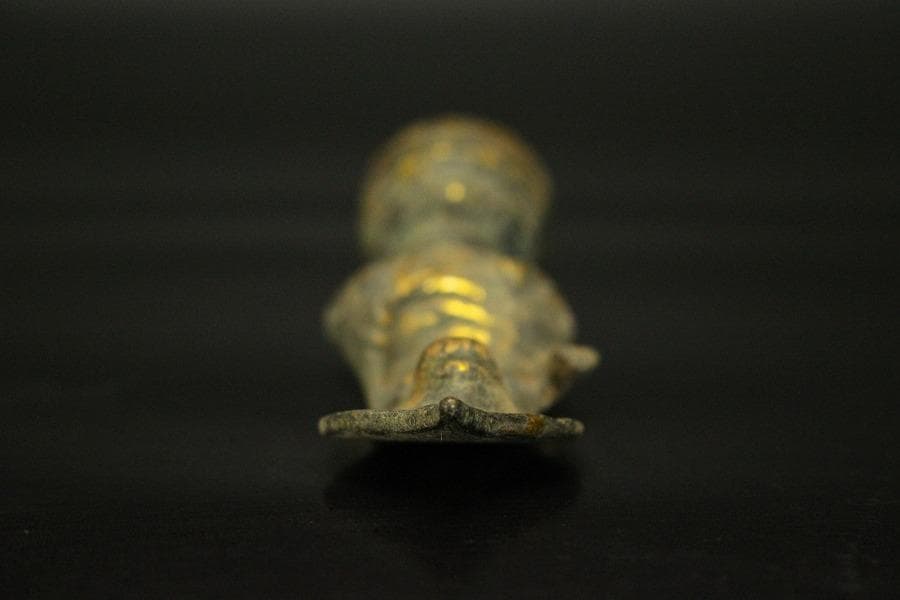 仏教美術 鍍金 如来坐像 高10.5cm(A279)