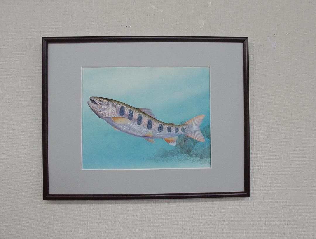 【絵画】ネイチャーアート　「ヤマメ」原画