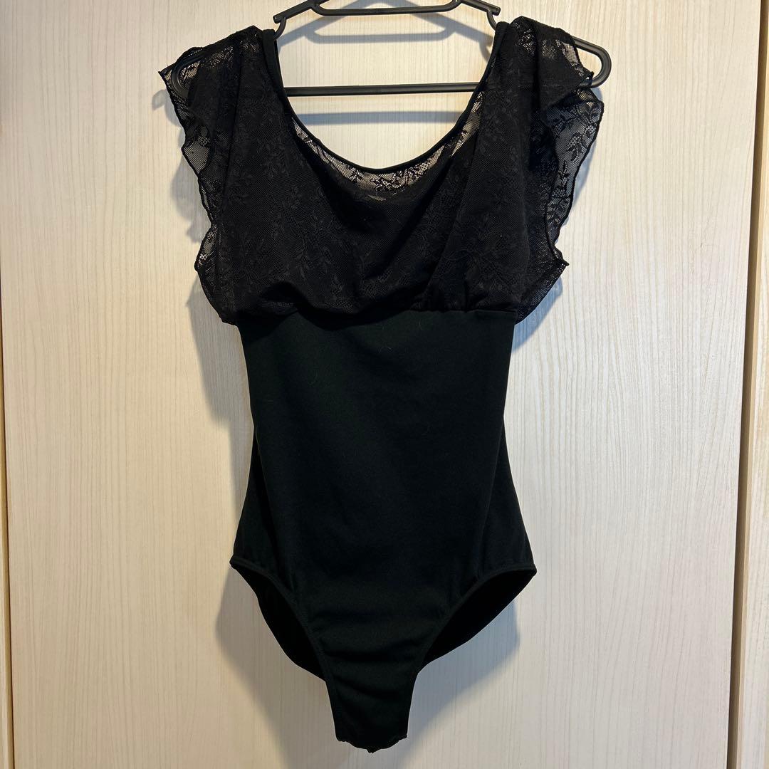 チャコット　胸元レースレオタード　L