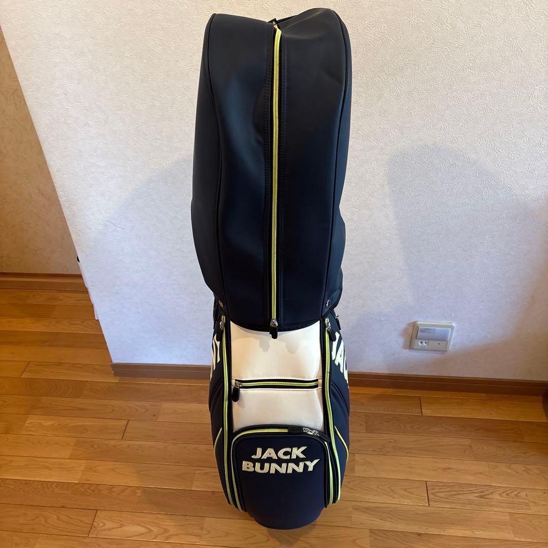 JACK BUNNY キャディバッグ 紺/白/黄緑