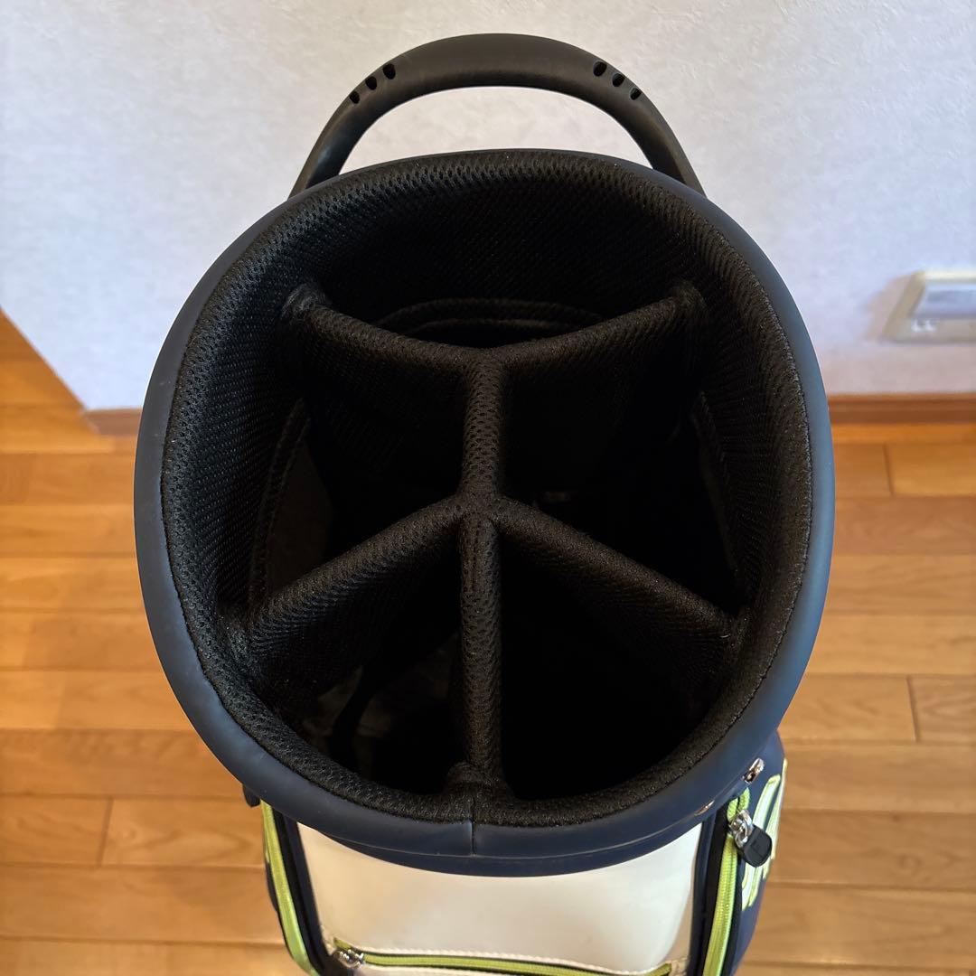 JACK BUNNY キャディバッグ 紺/白/黄緑