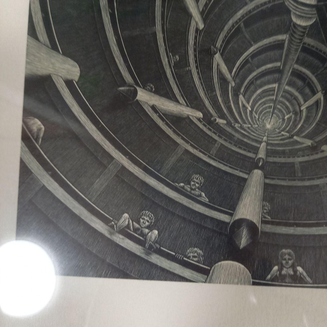 柄澤齊先生　オリジナル小口木版画　死と変容Ⅱ　時の井戸➕展覧会カタログ付属