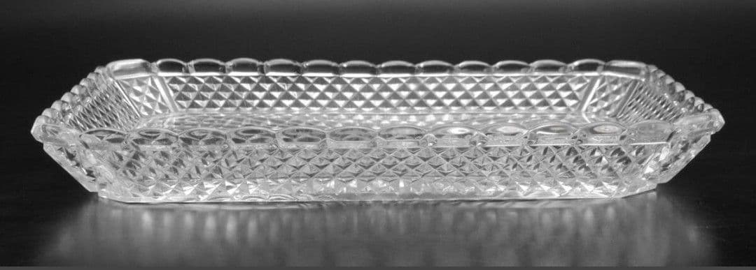 希少 Baccarat オールドバカラ 19世紀 刻印 ディアマンビゾー トレイ