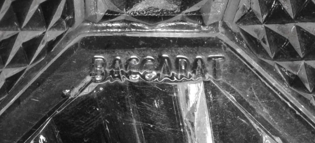 希少 Baccarat オールドバカラ 19世紀 刻印 ディアマンビゾー トレイ