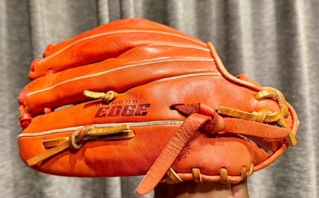 Nike DIAMOND EDGE LAUNCH R 軟式グローブ オレンジ