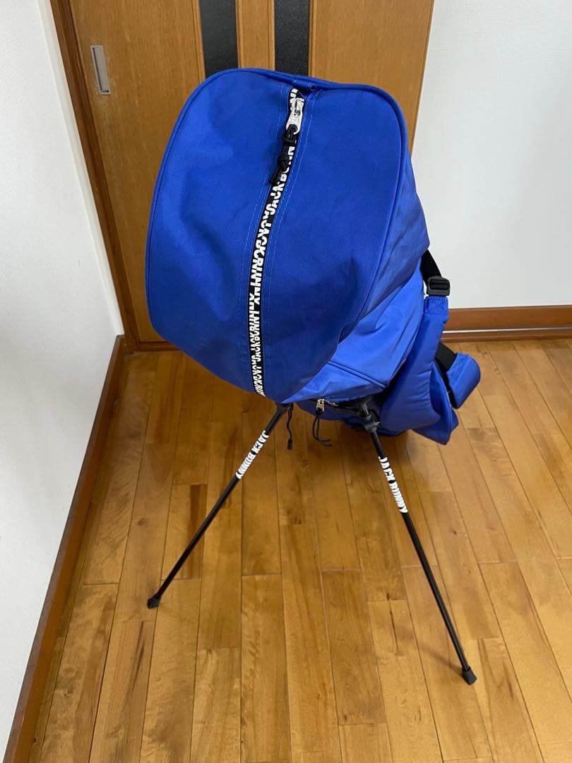 【美品】JACK BUNNY 青 キャディバッグ スタンド付き