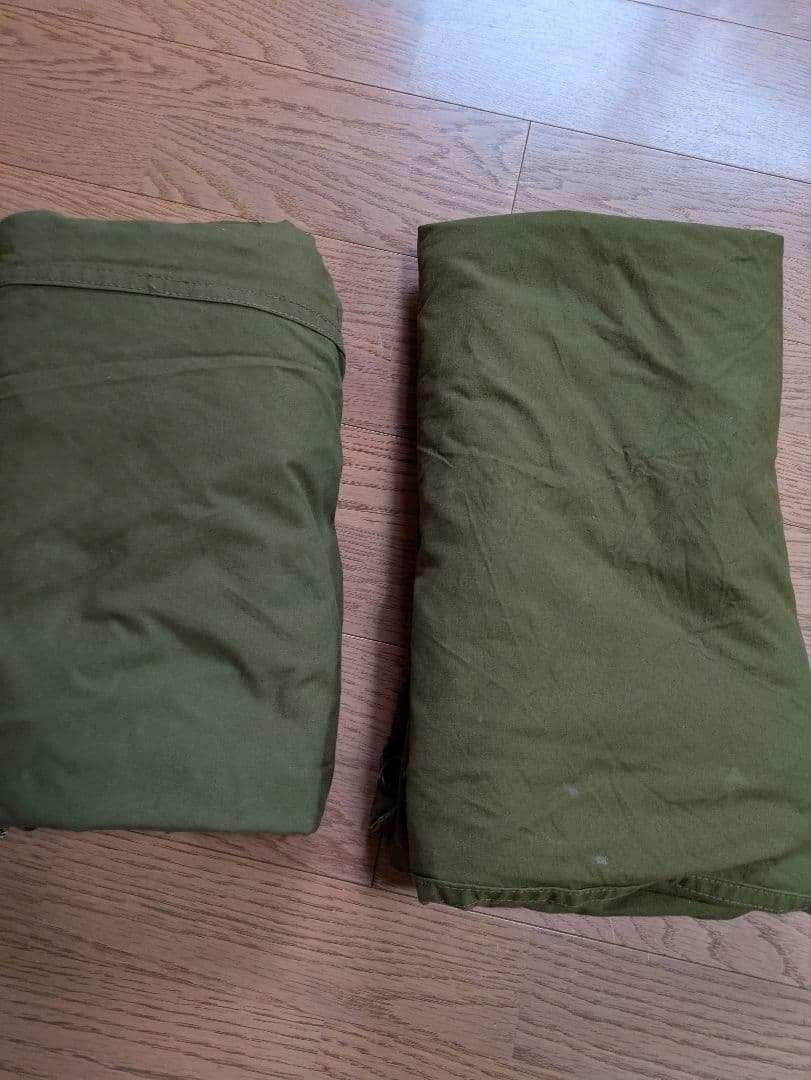 ノルウェー軍幕　2枚　used 銀ボタン　展開図あり