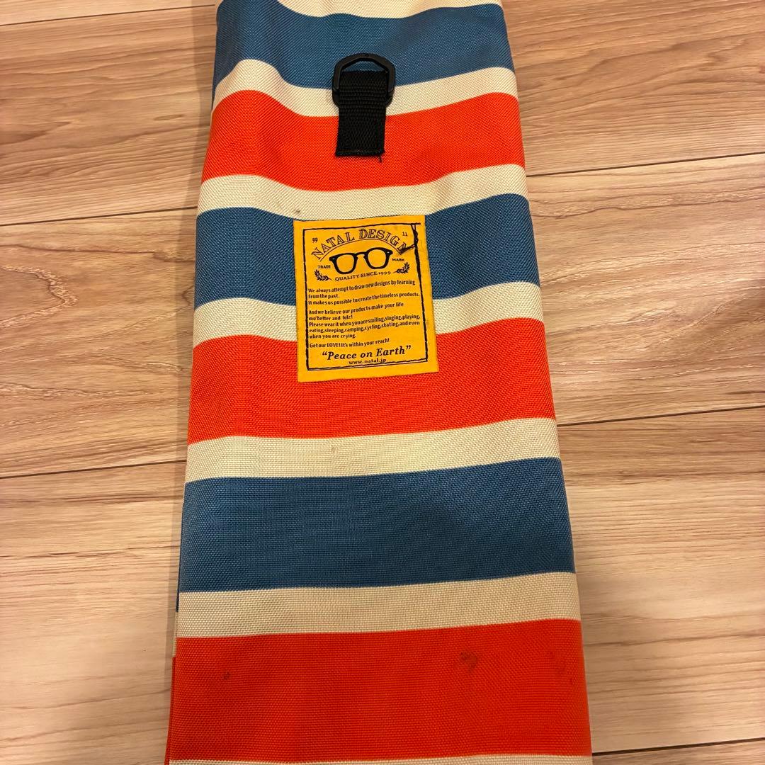 ネイタルデザイン　カーミットチェア　レトロストライプ　ウォルナット