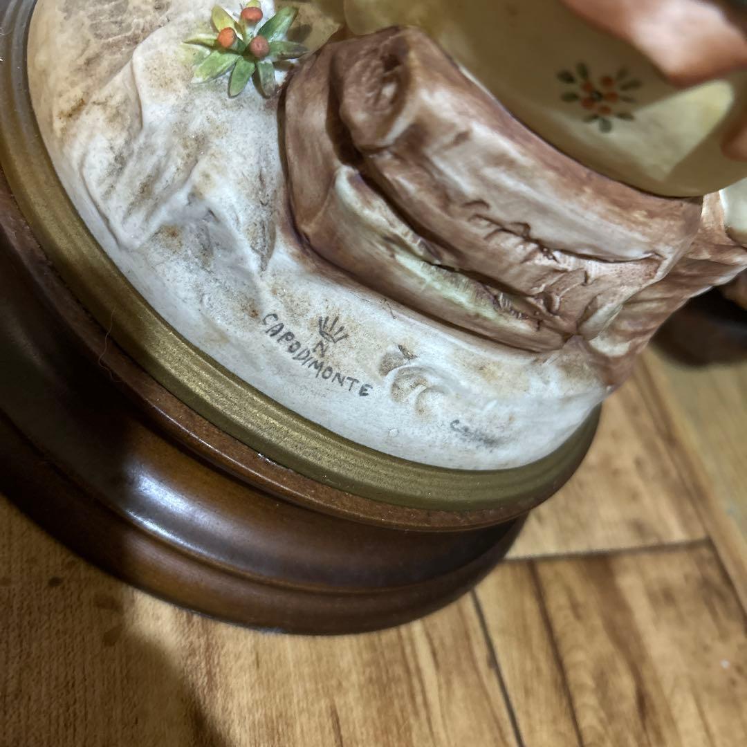 カポディモンテ イタリア製 西洋アンティーク 女のコと蝶 リチャードジノリ