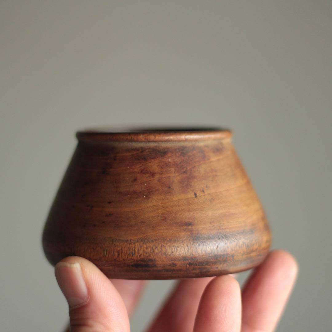 木製 塩笥形 盃 ぐい呑み 古道具 アンティーク 古美術 酒器