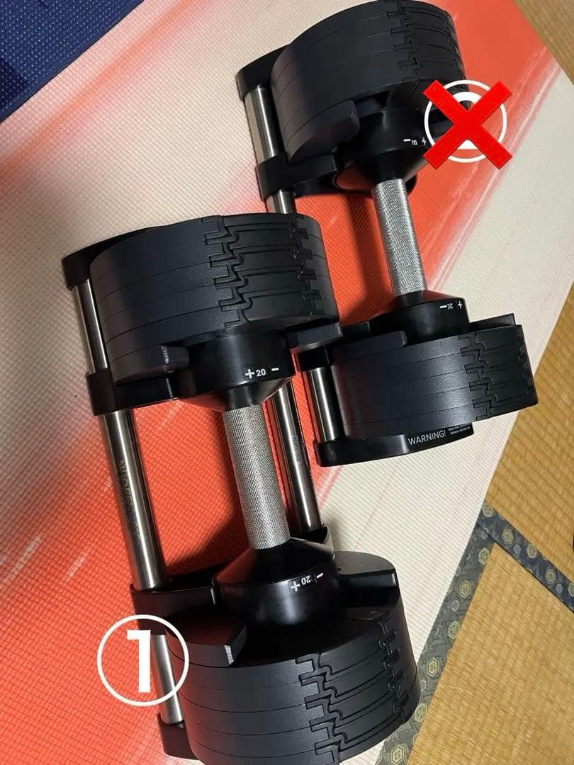 NUO フレックスベル　 可変式ダンベル 20kg セット売り①