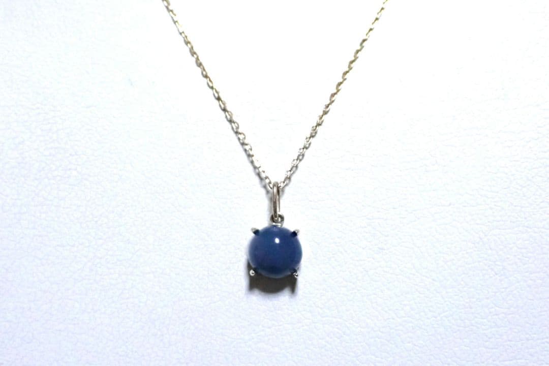 ※Gamyミネラルワーク※糸魚川翡翠　入コン沢　青　10金　丸　ネックレス