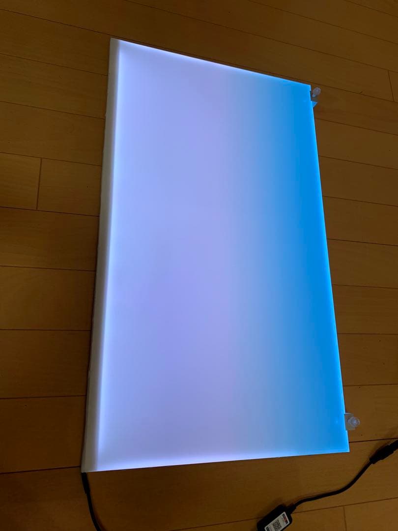 中古 水槽用バックライトスクリーン 60cm×35cm 青白グラデーションパネル