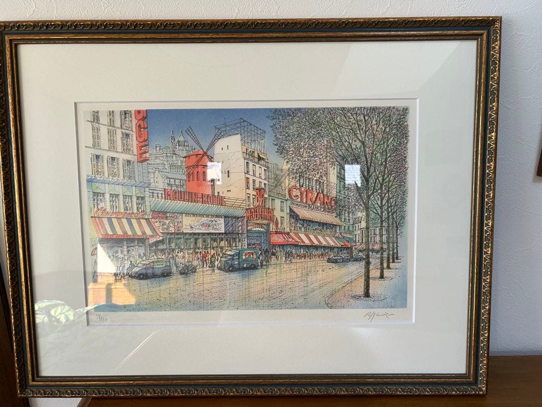 ロルフラフロレスキー 「ムーランルージュ」リトグラフ 版画 サイン入り