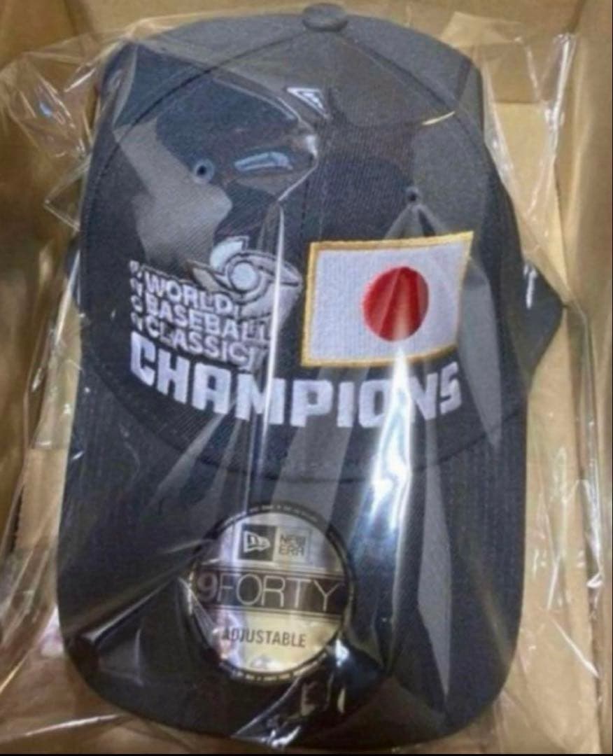 【即発送】WBC 優勝記念限定キャップ(グレー、アジャスタブル)＆Tシャツ L
