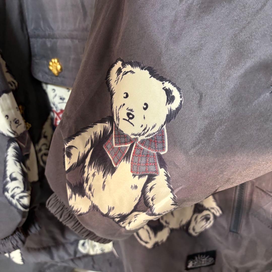 Lafont スキーウェア　アウター　くま柄　グレー　金装飾　上下セット