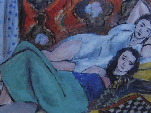 アンリ・マティス、「休息する二人のモデル」、希少な画集より、 新品高級額装付