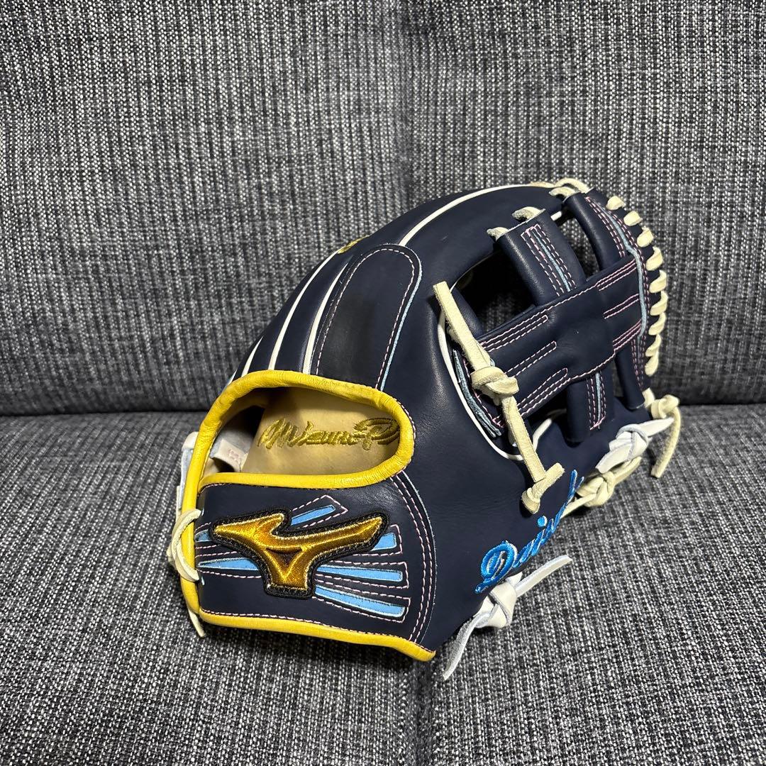 Mizuno Pro 軟式グローブ Dブルー/スカイブルー