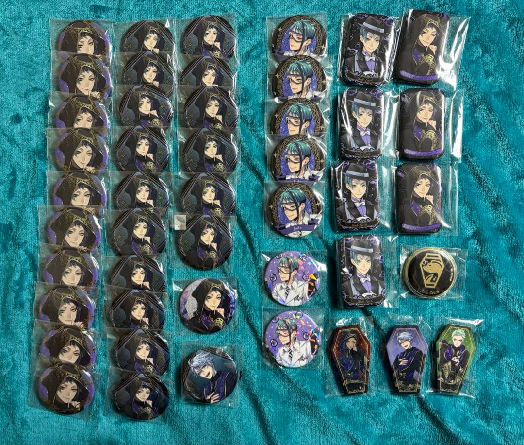 ツイステ ジェイド 缶バッジ まとめ売り 寮服 式典服 実験着
