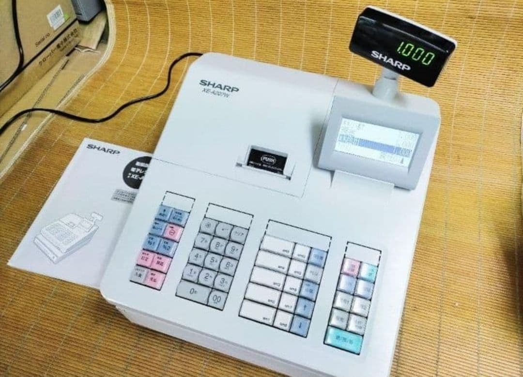 シャープレジスター　XE-A207w-wPC連携売上管理設定無料　617100