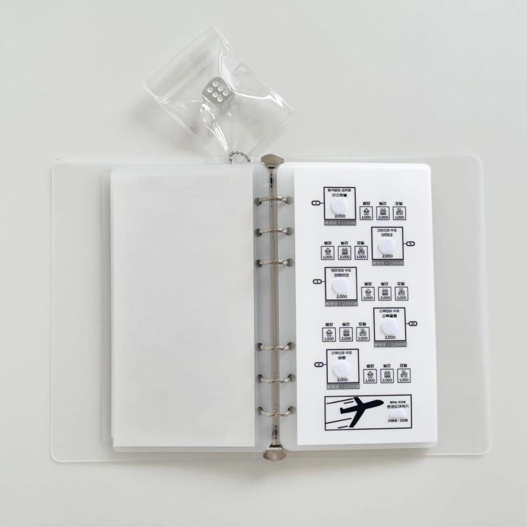 ラスト1点　韓国　貯金　アクリルバインダー　カバー　リフィル　モノポリー