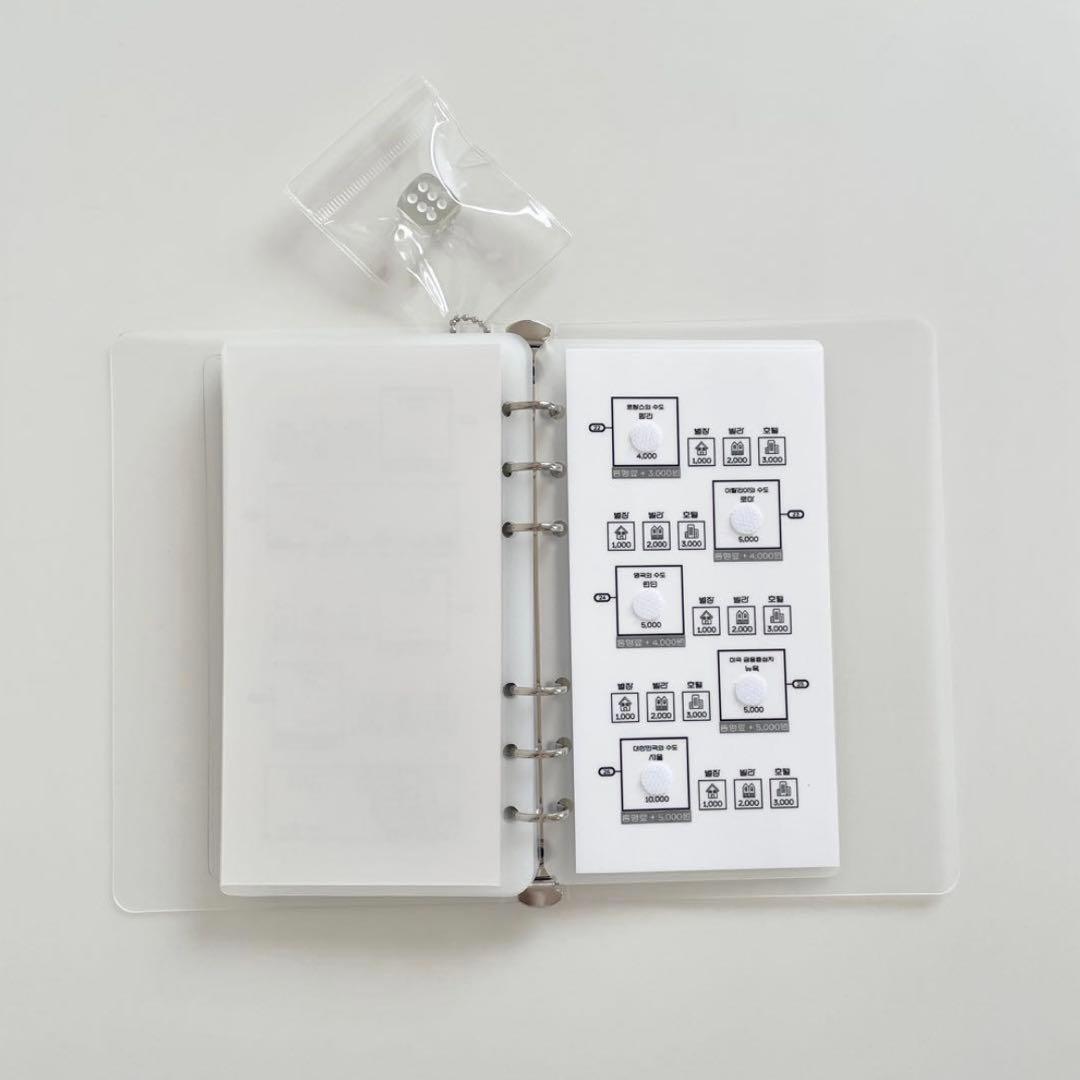 ラスト1点　韓国　貯金　アクリルバインダー　カバー　リフィル　モノポリー