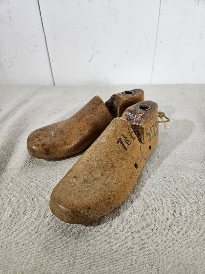 USA アンティーク 古い木のシューモールド 木製 ラスト 子供用 1947s